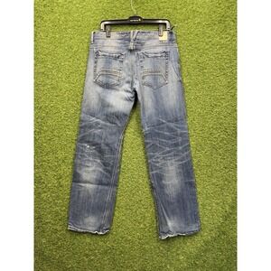 Helix Jeans Mens 32x32 Relaxed Straight Baggy Skate Y2K Buckle Cross Grunge Punk